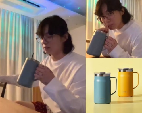 BTS ジョングク 愛用 locknlock Metro Mug cup タンブラー 2 color 600ml